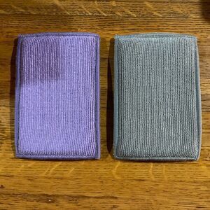 Norwex Counter Cloth Sponges Set of 2 Mushroom and Eggplant NWT